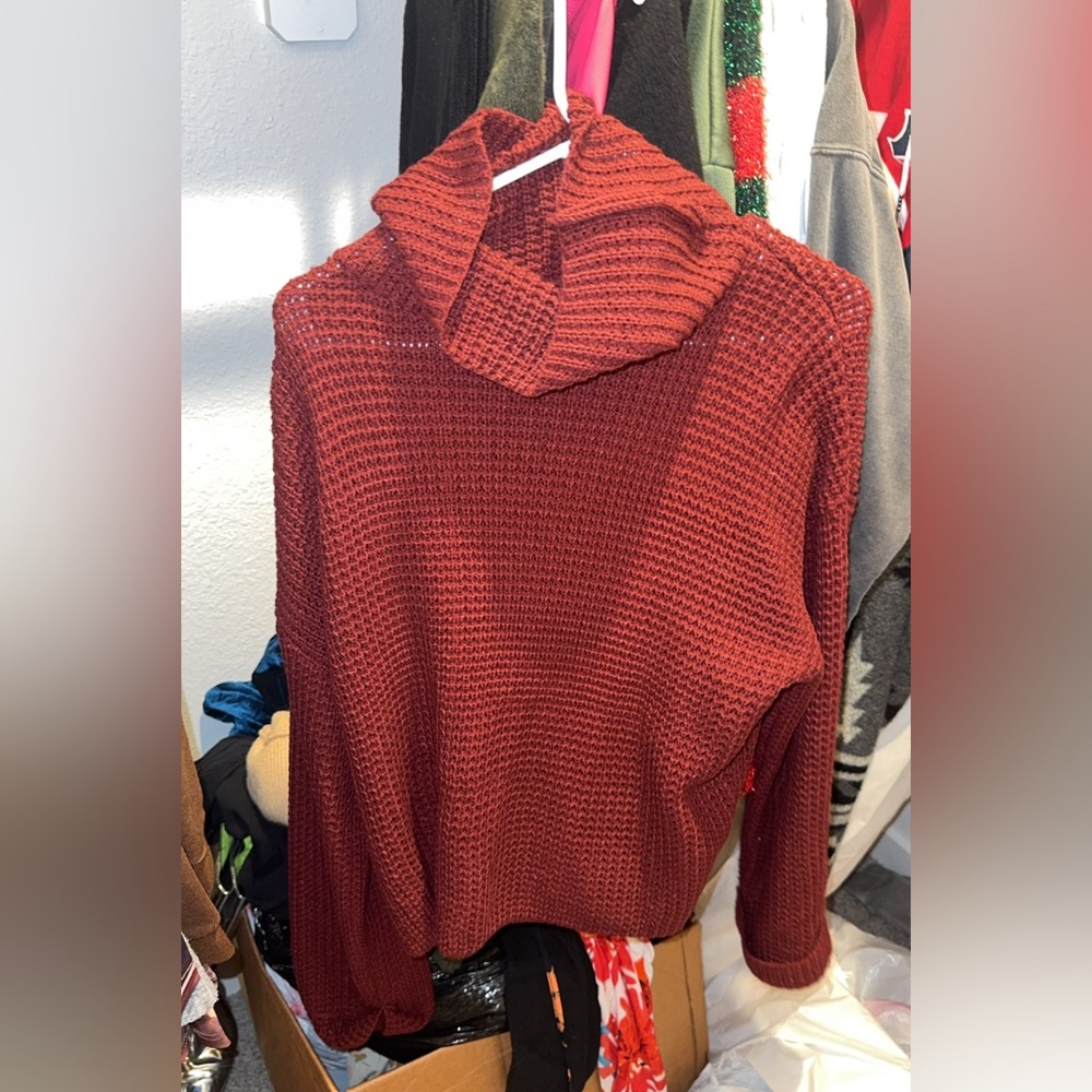 Cozy Knit Women's Sweater - Rust
